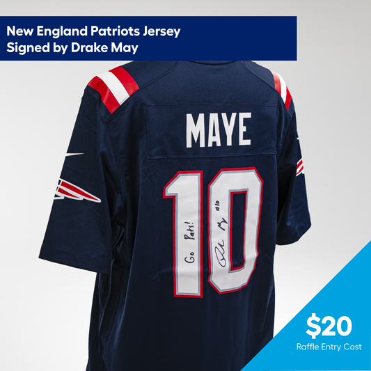 New England Patriots Jersey Signed By Drake Maye