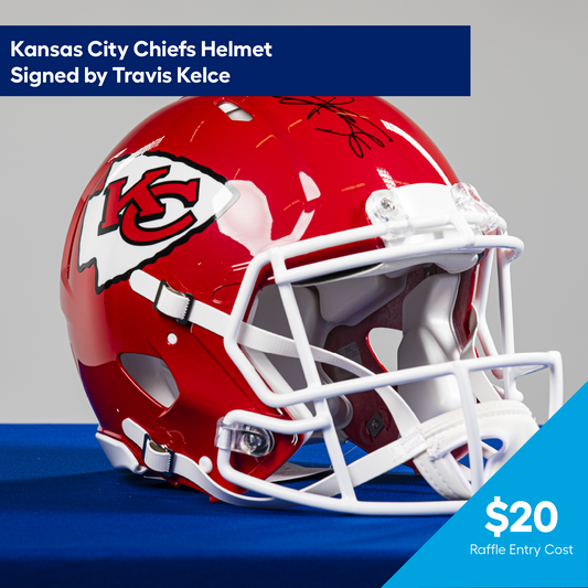 Chiefs Helmet Signed By Travis Kelce