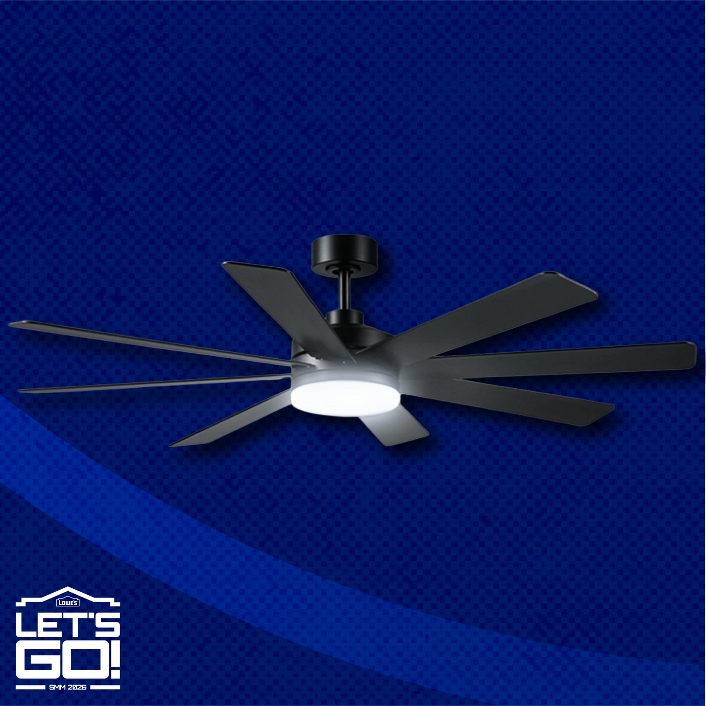 Globe Electric Colossus 60in Color Changing LED Smart Ceiling Fan
